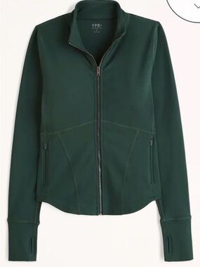 Abercrombie and Fitch YPB Dark Green Full-Zip Athletic Jacket